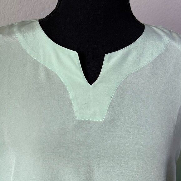 Vtg Escada Margaretha Ley 100% Silk Mint Green Blouse Top Sz 36 (US 6) Career - Picture 2 of 5